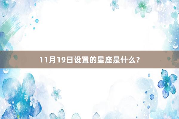 11月19日设置的星座是什么？
